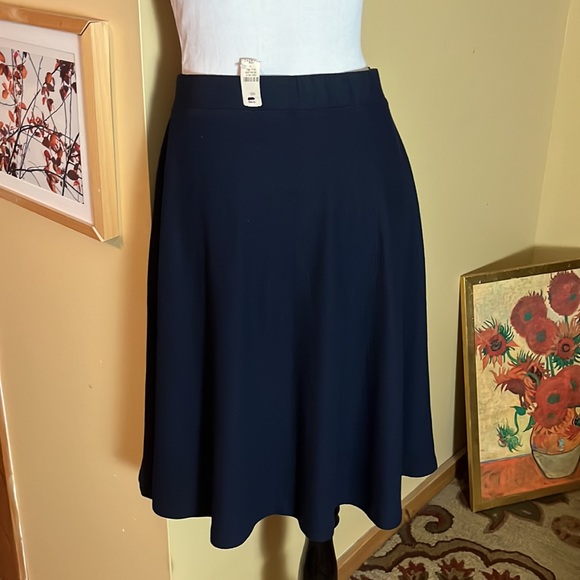 TALBOTS Size 12W STRETCHY Soft Textured Skater Aline Flounce Pull-On $89 NEW - Picture 6 of 12